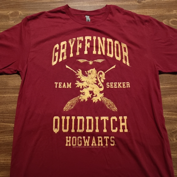 QUIDDITCH SEEKER T-SHIRT - Large - Harry Potter Gryffindor Hogwarts Team Varsity - Picture 4 of 6